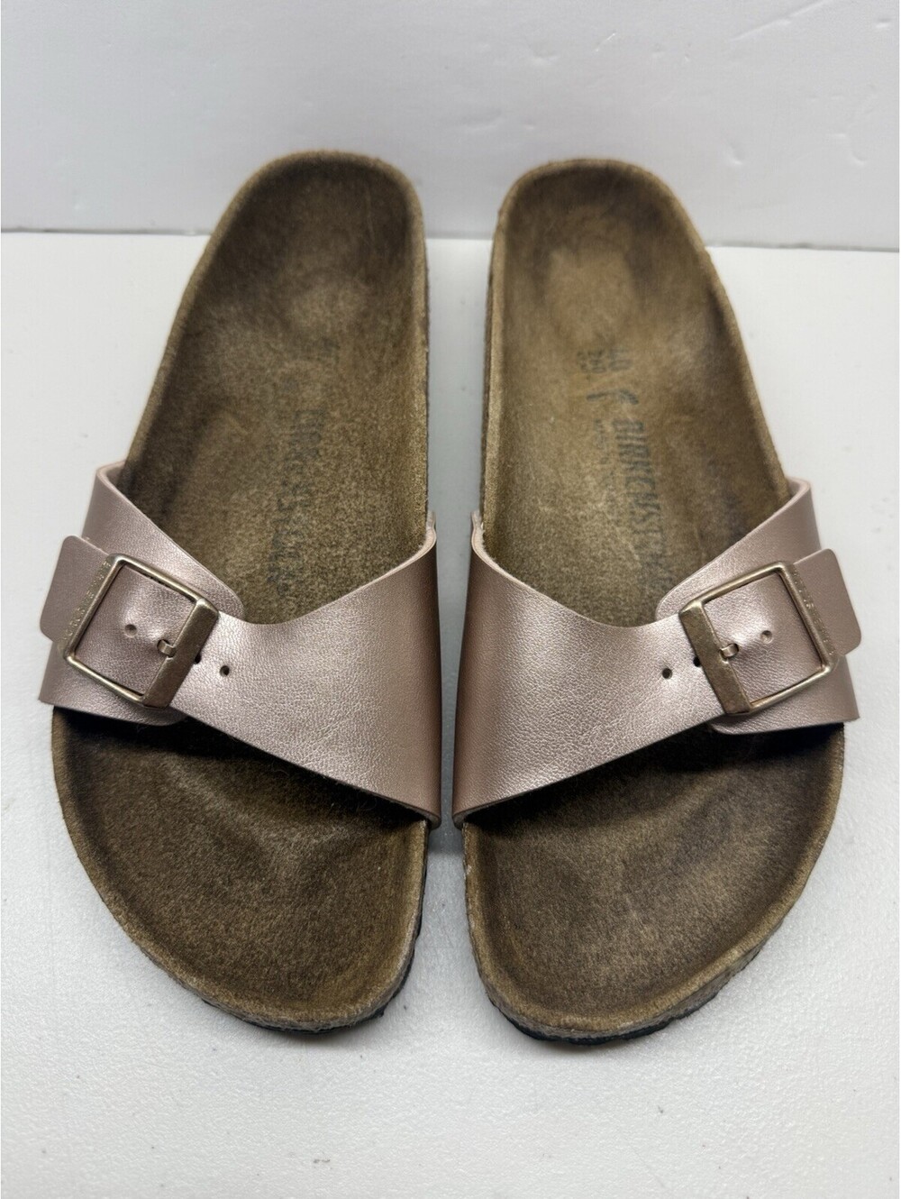 Birkenstock Madrid Size 40 Slide Sandals Rose Metallic One Strap US 9 Buckle